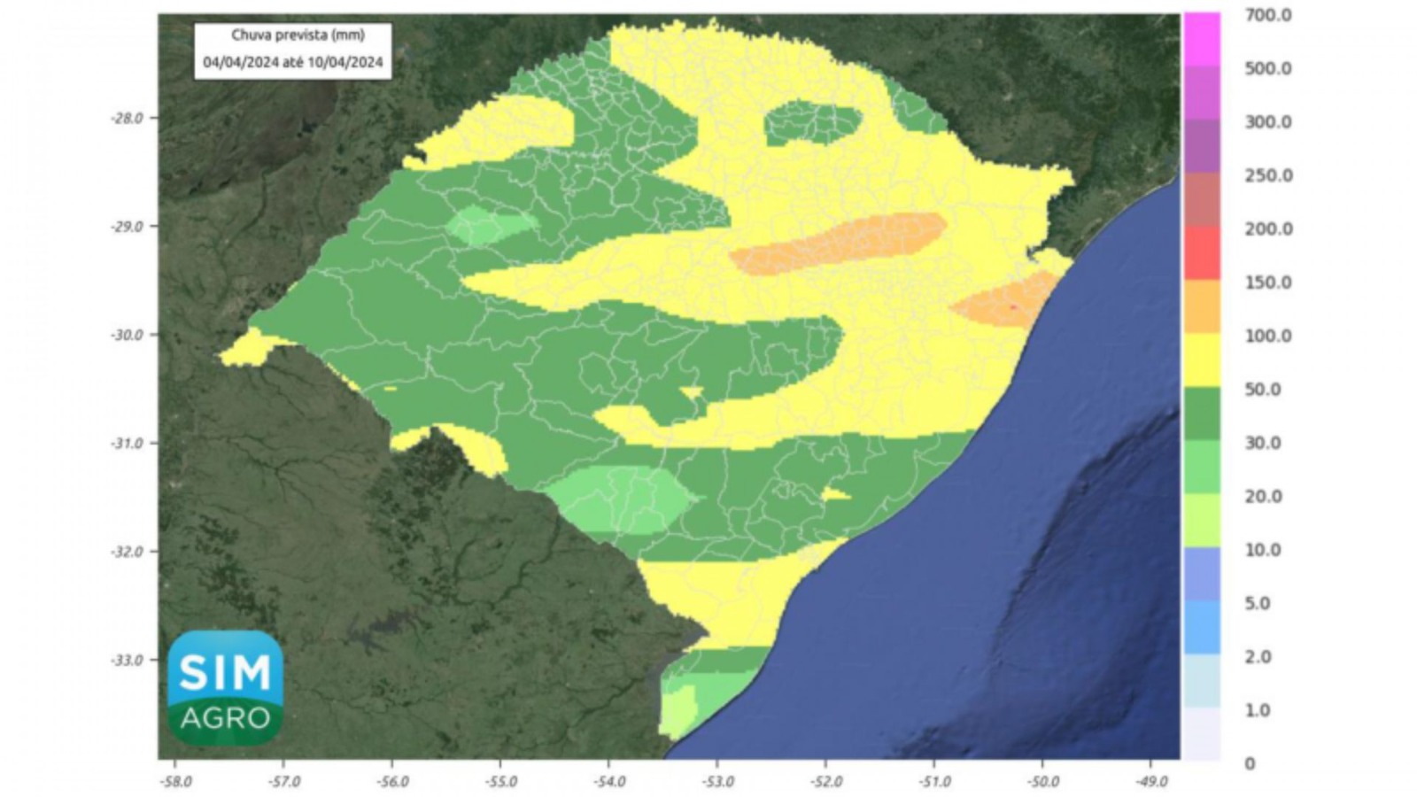 Previs&atilde;o: chuvas volumosas no Rio Grande do Sul nos pr&oacute;ximos dias