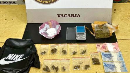 Pris&atilde;o por tr&aacute;fico: homem de 23 anos &eacute; preso em Vacaria