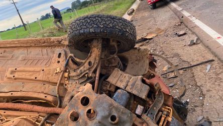 Sinistro de tr&acirc;nsito entre Vacaria e Muitos Cap&otilde;es deixa um ferido